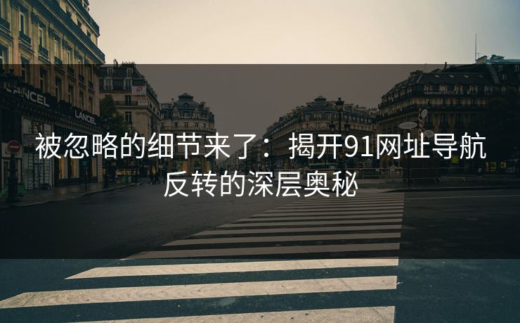 被忽略的细节来了：揭开91网址导航反转的深层奥秘